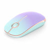 Picture of Jelly Comb 2.4G Slim Wireless Mouse with Nano Receiver, Less Noise, Portable Mobile Optical Mice for Notebook, PC, Laptop, Computer, MacBook MS001 (Mint Green to Purple)