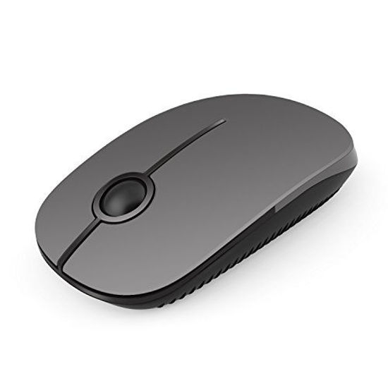 Picture of Jelly Comb 2.4G Slim Wireless Mouse with Nano Receiver, Less Noise, Portable Mobile Optical Mice for Notebook, PC, Laptop, Computer, MacBook MS001 (Gray)