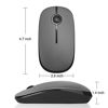 Picture of Jelly Comb 2.4G Slim Wireless Mouse with Nano Receiver, Less Noise, Portable Mobile Optical Mice for Notebook, PC, Laptop, Computer, MacBook MS001 (Gray)