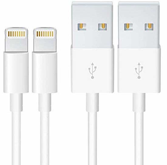 Picture of ByCallMax 2Pack Original iPhone Charger [ MFi Certified] USB Cable Compatible with iPhone 11 Pro/11/XS MAX/XR/8/7/6s/6/plus,iPad Pro/Air/Mini,iPod Touch (White 1M/3.3FT) Original Certified