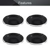 Picture of Fielect 4 Pcs 6inch /148mm Speaker Grill Mesh Decorative Circle Woofer Guard Protector Cover Audio Accessories Black Grill Silver Trim