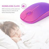 Picture of Jelly Comb 2.4G Slim Wireless Mouse with Nano Receiver, Less Noise, Portable Mobile Optical Mice for Notebook, PC, Laptop, Computer MS001 (Fuchsia to Purple)