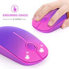 Picture of Jelly Comb 2.4G Slim Wireless Mouse with Nano Receiver, Less Noise, Portable Mobile Optical Mice for Notebook, PC, Laptop, Computer MS001 (Fuchsia to Purple)