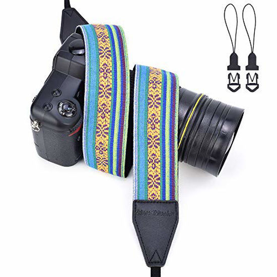 Picture of CLOUDMUSIC Camera Strap Jacquard Weave Neck Strap for Girls Men Women (Bohemia Blue)