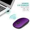 Picture of Jelly Comb 2.4G Slim Wireless Mouse with Nano Receiver, Less Noise, Portable Mobile Optical Mice for Notebook, PC, Laptop, Computer, MacBook MS001 (Purple)