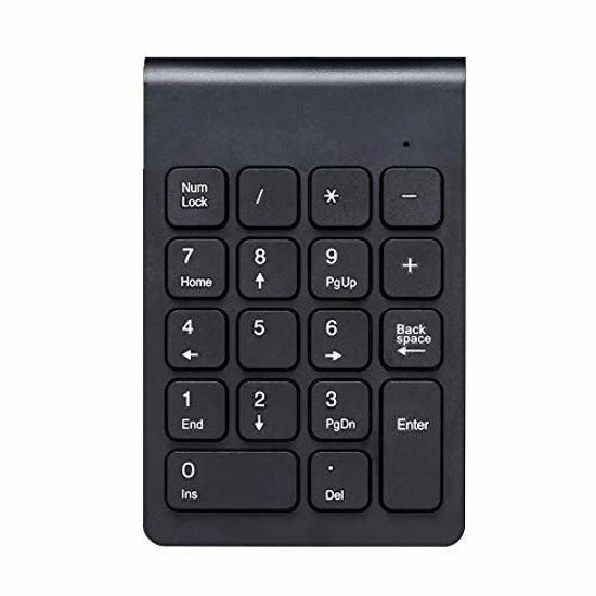 Picture of Wireless Number Pad,Portable Mini USB 2.4GHz 18-Key Financial Accounting Numeric Keypad Keyboard Extensions for Data Entry in Excel for Laptop, PC, Desktop, Surface pro, Notebook, etc