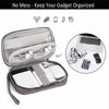 Picture of Cable Organizer Bag, 2PCS Travel Cord Organizer Pouch Small Electronics Accessories Bag Tech Cord Storage Pouch for Cable, Charger, Phone, USB, SD Card,with 5pcs Cable Ties (Black+Grey)