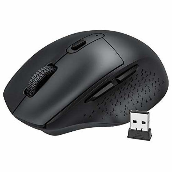 Picture of Wireless Mouse, Rechargeable Mouse Computer Mouse Wireless 2.4G with USB, 5 Adjustable DPI,Silent Mice Ergonomic Mouse with 6 Buttons USB Mouse for Laptop Chromebook MacBook PC - Black