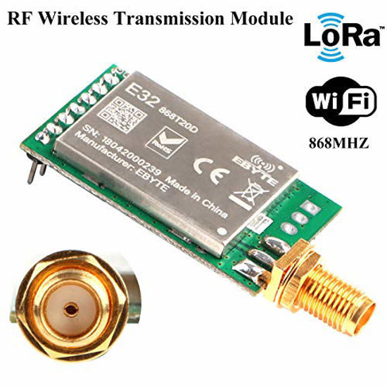 Picture of RF Wireless Transmission Module 868 MHZ LoRa Spread-Spectrum Communication, 20dBm 100mW Measured Distance 3000M UART SX1276 Chip RF Receiver Transmitter, Super Anti-Interference Performance