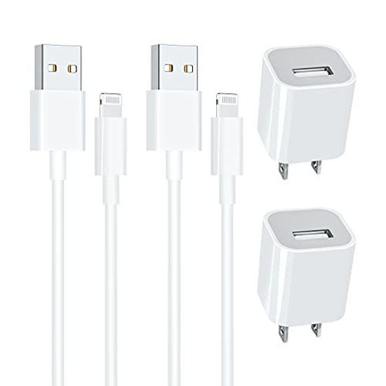 Picture of [Apple MFi Certified] iPhone Charger, Veetone 2 Pack USB Power Wall Fast Charger Travel Plug with Lightning to USB Quick Charge Data Sync Transfer Cord for iPhone 13/12 Pro/11/XS/XR/X 8 7/iPad/AirPods