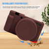 Picture of Easy Hood Camera Case for Sony ZV-1 Camera Removable Lens Cover,Anti-Scratch Silicone Soft Camera Case Compatible with Sony ZV-1 ZV1 Camera(Brown)