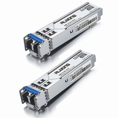 Picture of Alwong 1000Base-LX/LH Fiber Transceiver 1310nm, SMF, up to 20km, 1.25G Single Mode SFP LC Module Transceiver Compatible with Ubiquiti UniFi, TP-Link, TRENDnet, Intel, 2 Pack