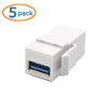 Picture of Cable Matters 5-Pack USB 3.0 Keystone Jack Inserts Gender Changer