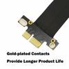 Picture of GINTOOYUN PCIE Extension Cable,PCI-Express 3.0 1X Male to Female Riser Cable PCI-E 1X Extender Adapter Jumper (18cm,90°