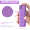 Picture of 2 Pcs Fingerprint Proof Screen Cleaner,3 in 1Touchscreen Mist Cleaner Spray Wipe Cleaner Fingerprint-Proof Soft Fiber Flannel,Safe for All Phones Glasses Tablet Laptop TV Watch Screens(Purple)