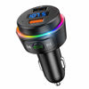 Picture of Upgraded Version Ankilo Bluetooth FM Transmitter for Car V5.0 , 7 RGB Color LED Backlit Bluetooth Car Adapter, QC3.0 Car Charger, Car Kit with Dual USB Ports, Hands-Free Calling