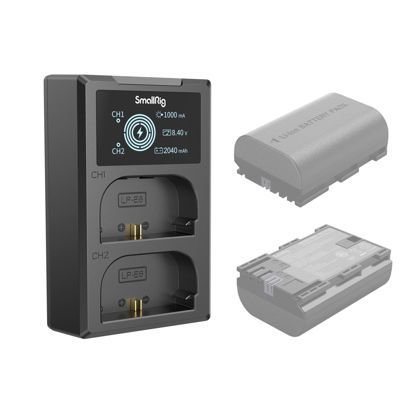 Picture of SmallRig LP-E6NH Dual Slot Battery Charger for Canon LP-E6NH Battery for Canon R7, R5, R6, R, 5D IV/III/II, 6D, 6D II, 7D, 7D II, 60D, 70D, 80D, 90D - 4084