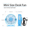 Picture of TriPole USB Powered Desk Fan Small Personal Fan 3 Speeds Strong Airflow Mini Fan 360°Rotation Portable Fan 5.1 Inch Table Fan for Home Office Bedroom Desktop, Blue, 4.9ft Cable