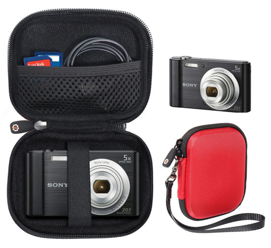 Picture of Digital Camera Case for Sony W800/S, DSCW830; Canon PowerShot ELPH180, ELPH 190, ELPH 350 HS, ELPH 310 HS, ELPH 360; Kodak PIXPRO Friendly Zoom FZ43, FZ53-BL; Nikon COOLPIX L32 (Red)