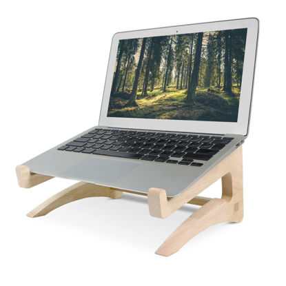 Picture of UI U & I Laptop Stand, Wooden Laptop Stand, Detachable Wooden Notebook Holder Mount Stand for Desk, 11-14inch Compatible with Apple MacBook Air Mac Pro, HP, DELL, Acer, Toshiba, Surface, Lenovo etc