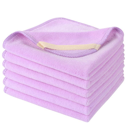 Picture of SINLAND Microfiber Facial Cloths Fast Drying Washcloth Absorbent Face Wash Cloth Soft Makeup Remover Cloths 12inch x 12inch