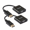 Picture of Anbear DisplayPort to VGA Adapter, Display Port to VGA Converter Gold Plated (Male to Female) for DisplayPort Enabled Desktops and Laptops to VGA Converter Connect Displays (Black, 2 Pack)