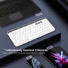 Picture of Wireless Bluetooth Keyboard, Multi Device Keyboard with Integrated Stand Supports 3 Devices Bluetooth and 2.4G Connection Battery Operated Compatible with PC, iPad, iPhone, Mac, Android Phone