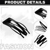 Picture of 24 Pieces Double Grip Hair Clips Metal Snap Hair Clips Women Hair Barrettes for Hair Making, Salon Supplies (Black, 2.8 Inch)