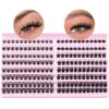 Picture of DIY Lash Cluster Individual Lashes Extension D Curl Lash Clusters 192pcs Individual Lashes Extensions 10-16mm Mixed Wispy Lashes 2 Styles Mixed Cluster Eyelashes DIY Lashes by Focipeysa