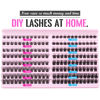 Picture of DIY Lash Cluster Individual Lashes Extension D Curl Lash Clusters 192pcs Individual Lashes Extensions 10-16mm Mixed Wispy Lashes 2 Styles Mixed Cluster Eyelashes DIY Lashes by Focipeysa