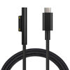 Picture of Sisyphy Nylon Braided Surface Connect to USB C Charging Cable, Compatible for Microsoft Surface Pro 7/6/5/4/3 Go3/2/1 Laptop4/3/2/1, Must Works with 45W 15V3A USB-C Charger (Black, 6ft)