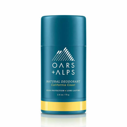 Picture of Oars + Alps Aluminum Free Deodorant for Men and Women, Dermatologist Tested and Made with Clean Ingredients, Travel Size, California Coast, 1 Pack, 2.6 Oz