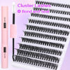 Picture of Lash Extension Kit Bond and Seal 200pcs DIY Lash Clusters Kit 8-16MM CD Curl Eyelash Extension Kit Wispy Individual Lashes Kit Eyelash Clusters by Ruairie