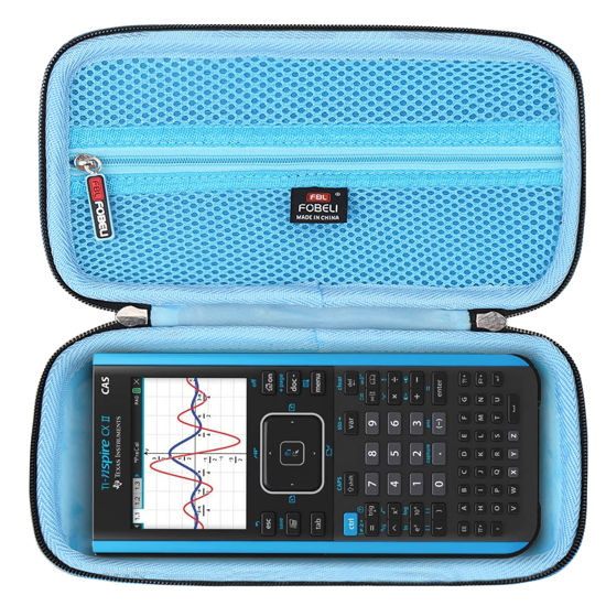 Picture of FBLFOBELI Carrying Case Compatible with Texas Instruments TI-Nspire CX II CAS Color Graphing Calculator, Waterproof Shockproof Protective Portable Travel Storage Bag (Case Only)