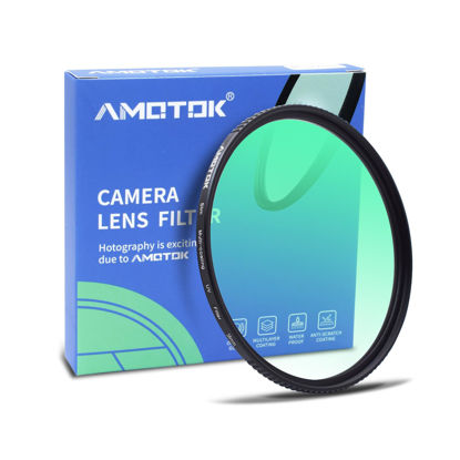 Picture of AMOTOK 58mm Ultra-Slim UV Camera Filter,16 Multi-Layer Coated HD/Waterproof/Scratch Resistant UV Filter with,Optical Glass+Aluminum Alloy Frame for Any 58mm Camera Lens (58mm)