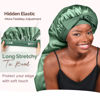 Picture of YANIBEST Silk Bonnet for Sleeping Braid Bonnet for Long Hair with Tie Band Bonnet for Braids for Black Women Curly Hair Locs