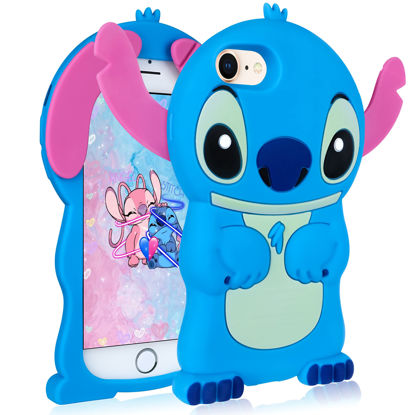 Picture of Besoar Stith Case Designed for iPod Touch 5/6/7 Cute Cartoon Fun Funny Kawaii 3D Animal Character Cases Cool Unique Fashion Silicone Cover for Boys Girls Kids Teens Women for iPod Touch 5/6/7 4.0 inch