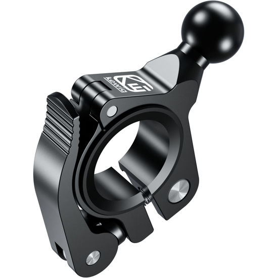 Picture of BRCOVAN Aluminum Alloy Handlebar Clamp Mount Base with 17mm TPU Ball for Rails Diameter 0.5'' 0.87'' 1'' 1.26'', Compatible with Garmin GPS Bracket 17mm Ball Socket, Tool-Free Installation