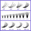 Picture of Individual Lashes DIY Eyelash Clusters 300PCS C/D Curl Lash Clusters Comfortable Cat Eye Lashes Super Soft Reusable Wispy Lashes Self Application Lash Clusters(300PCS-40D-0.07DD,8-16mm Mixed Tray)