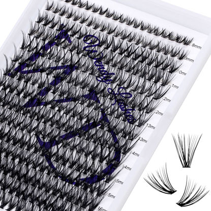 Picture of Lash Clusters Individual Lashes 300PCS C/D Curl Eyelash Extensions 0.07mm Thickness Soft Volume Lashes Extension 8-16mm Mixed Length Beginner Use Lashes(300PCS-30D-0.07CC,8-16mm Mixed Tray)