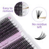 Picture of Lash Clusters Individual Cluster Lashes 40/50D DIY Lashes 16-20mm Mixed Length C/D Curl Thin Band Cluster Lashes Matte Black Eyelashes Resuable Soft Cluster Eyelashes(40/50D-D,16-20mm Mixed)