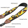 Picture of Fintie Camera Strap for All DSLR Camera, Universal Neck Shoulder Belt with Accessory Pockets for Canon, Nikon, Sony, Pentax, Sunflowers