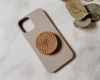 Picture of Bohoify 2pc Boho Rattan Wicker Phone Grip Collapsible Stand for Cell Phone and Tablet (Caramel & Ivory)