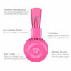 Picture of Kids Headphones-noot products K22 Foldable Stereo Tangle-Free 5ft Long Cord 3.5mm Jack Plugin Wired On-Ear Headset for iPad/AmazonKindle,Fire/Girls/Boys/School/Laptop/Travel/Plane/Tablet FlamingoPink