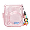 Picture of MOSISO Protective Case Compatible with Fujifilm Instax Mini 11 Instant Camera, Sparkly Glitter Hard Shell Camera Case Cover with Adjustable Rainbow Shoulder Strap, Pink