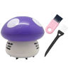 Picture of Mini Desktop Vacuum, Cute Vacuum Cleaner, Portable Desk Dust Cleaner Mini Table Dust Vaccum Cleaner,Cordless Battery Operated for Cleaning Dust,Crumbs,Scraps for Laptop,Computer,Car (Purple mushroom)