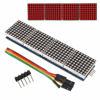 Picture of Organizer 2pcs MAX7219 Dot Matrix Module for Arduino Microcontroller 4 in 1 Display with 5pin Line (Red)