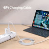 Picture of 20W PD USB-C Fast Charger for iPad 10.9 inch Gen 10th Generation 2022 A2777 A2757 New Tablet with Type C AC Power Supply Adapter Cord Charging Cable