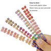 Picture of Small Hair Clips Mini Hair Claw Clips No-Slip Grip Jaw Clips Glitter Teeth Clips Rhinestone Hair Clips Metal Clamps Mix Colored Flower Hair Accessories for Girls Women (Rose Gold-13Colors)