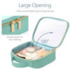 Picture of PACKISM TSA Approved Toiletry Bag, 2 Pack Clear Makeup Bags with Handle Large Opening, Clear Toiletry Bags Fit Carry-on Travel Essential, Clear Travel Bags for Toiletries, Turquoise Green